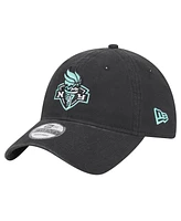 New Era Men's and Women's Black New York Liberty Core Logo 9TWENTY Adjustable Hat