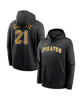 Nike Men's Roberto Clemente Black Pittsburgh Pirates Player Name Number Club Pullover Hoodie