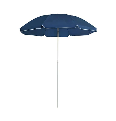 vidaXL Outdoor Parasol with Steel Pole Blue 70.9"