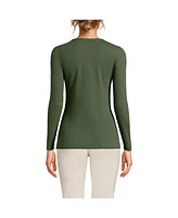 Lands' End Women's Long Sleeve Micro Rib T-Shirt