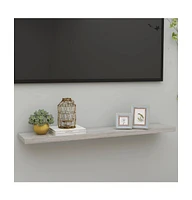 vidaXL Floating Wall Shelf Concrete Gray 47.2"x9.3"x1.5" Mdf