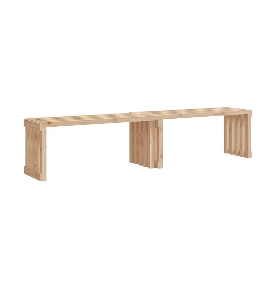 vidaXL Patio Bench Extendable 83.7"x15.9"x17.7" Solid Wood Pine