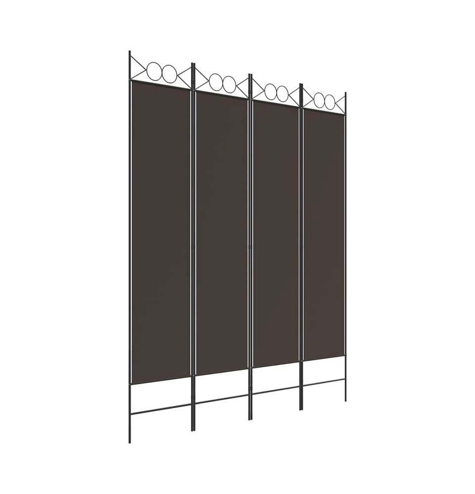 vidaXL 4-Panel Room Divider 63"x78.7" Fabric