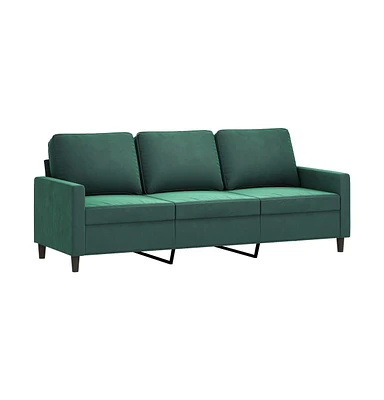 vidaXL 3-Seater Sofa Dark 70.9" Velvet