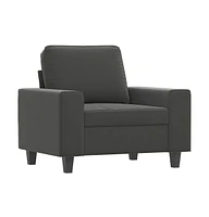 vidaXL Sofa Chair Dark Gray 23.6" Microfiber Fabric