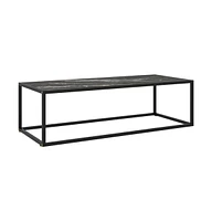 vidaXL Coffee Table Black with Black Marble Glass 47.2"x19.7"x13.8"