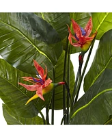 Slickblue Real Touch Bird of Paradise Plant Lifelike Tropical Greenery for Home and Office Decor