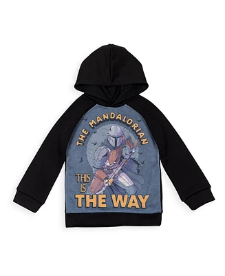 Starwars Little Boys Star Wars The Mandalorian Darth Vader X-Wing Millennium Falcon Fleece Pullover Hoodie to