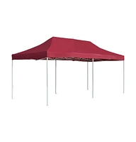 vidaXL Professional Folding Party Tent Aluminum 19.7'x9.8' Wine Red