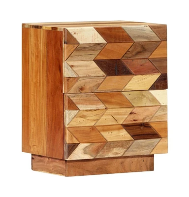 vidaXL Bedside Cabinet 15.7"x11.8"x19.7" Solid Reclaimed Wood