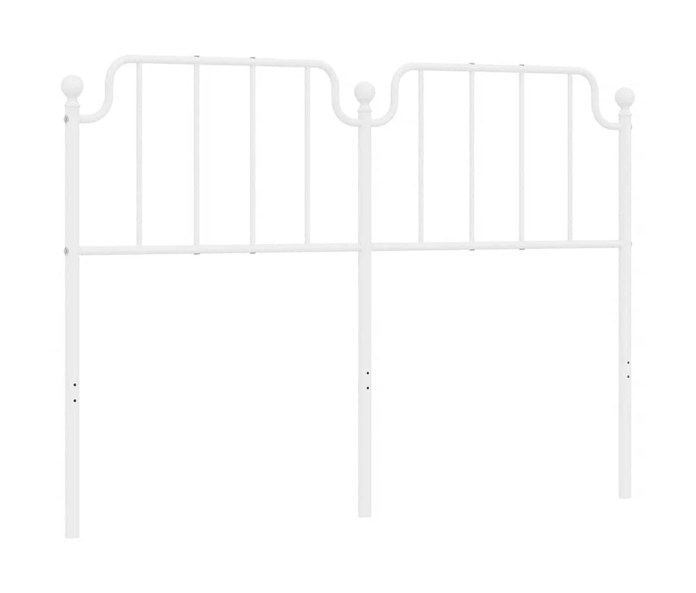 Metal Headboard White 53.1"