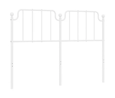 Metal Headboard White 53.1"