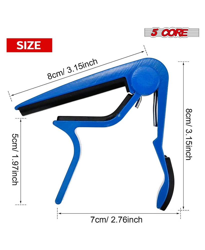 5 Core Capo Acoustic Electric Guitar 6 String Kapo Classic Clip For Banjo Mandolin Ukulele