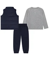 Nike Toddler Boys Vest, Logo T-Shirt & Fleece Pants, 3 Piece Set