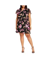 City Chic Women's Christa Print Dress