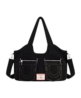 True Religion Horseshoe stitch Corduroy satchel.