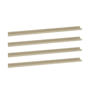 vidaXL Wall Shelves 4 pcs Sonoma Oak 45.3"x3.5"x1.2"