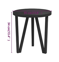 vidaXL Tea Table Black 13.8" Mdf