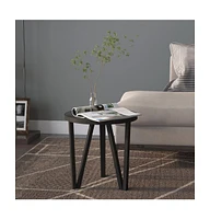 vidaXL Tea Table Black 13.8" Mdf