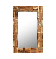 vidaXL Wall Mirror Solid Reclaimed Wood 23.6"x35.4"