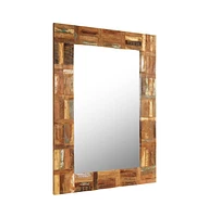 vidaXL Wall Mirror Solid Reclaimed Wood 23.6"x35.4"