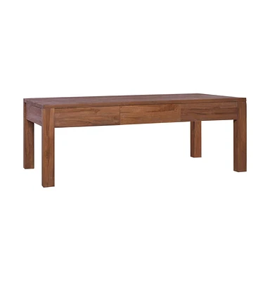 vidaXL Coffee Table 43.3"x23.6"x15.7" Solid Teak Wood