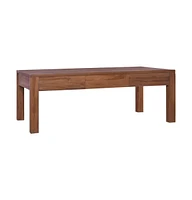 vidaXL Coffee Table 43.3"x23.6"x15.7" Solid Teak Wood