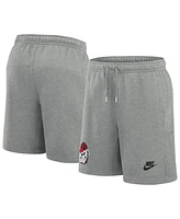 Nike Men's Heather Gray Georgia Bulldogs Legacy Essential Fleece Shorts