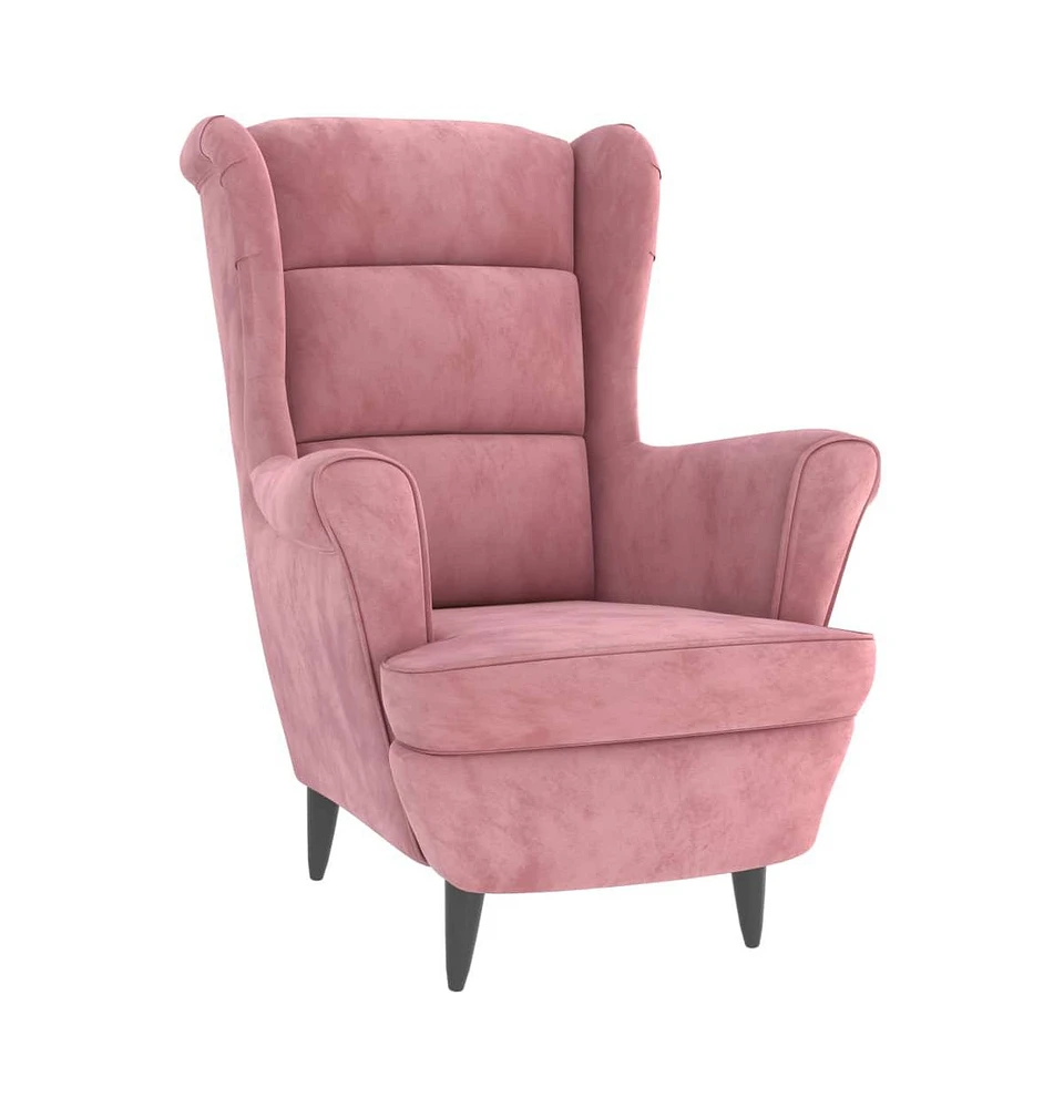 vidaXL Armchair Pink Velvet