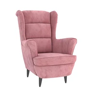 vidaXL Armchair Pink Velvet