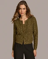 Donna Karan New York Women's Metallic Flecked Knit Cardigan