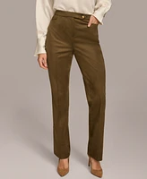 Donna Karan New York Women's Straight-Leg Faux-Suede Pants