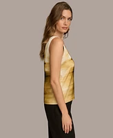 Donna Karan New York Women's Printed Scoop-Neck Tank Top