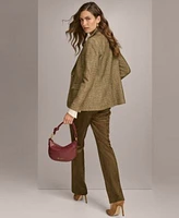 Donna Karan New York Textured Blazer Faux Suede Pants