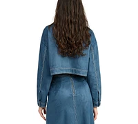 En Saison Women's Robin Faux-Suede Boxy Shacket