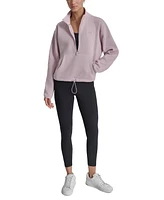 Dkny Women's Fleece Half-Zip Bungee-Hem Sweater