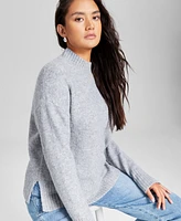 And Now This Women's Mock-Neck Long-Sleeves Tunic Sweater, Created for Macy's