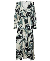 Vero Moda Women's Beline Printed V-Neck Maxi Dress