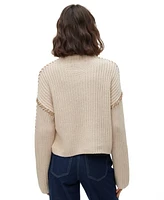 Vero Moda Women's Whipstitched Mock-Neck Sweater