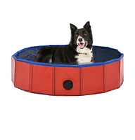 vidaXL Foldable Dog Swimming Pool 31.5"x7.9" Pvc