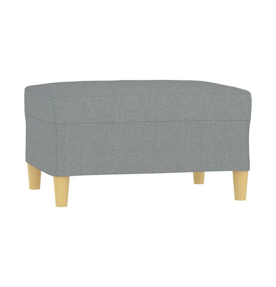 vidaXL Footstool Light Gray 27.6"x21.7"x16.1" Fabric