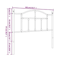 vidaXL Metal Headboard 39.4