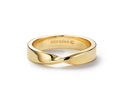 Ana Luisa Gold Band Ring - Eliora