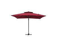 Casainc 11 Ft Square Cantilever Umbrella for Outdoor Patio, Gray