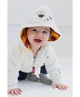 Harry Potter Baby Boys Hedwig Owl Fleece Zip Up Costume Hoodie Newborn to