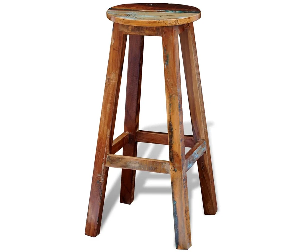 vidaXL Bar Stool Solid Reclaimed Wood