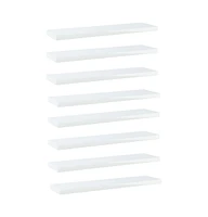 vidaXL Bookshelf Boards 8 pcs High Gloss White 15.7"x3.9"x0.6" Engineered Wood