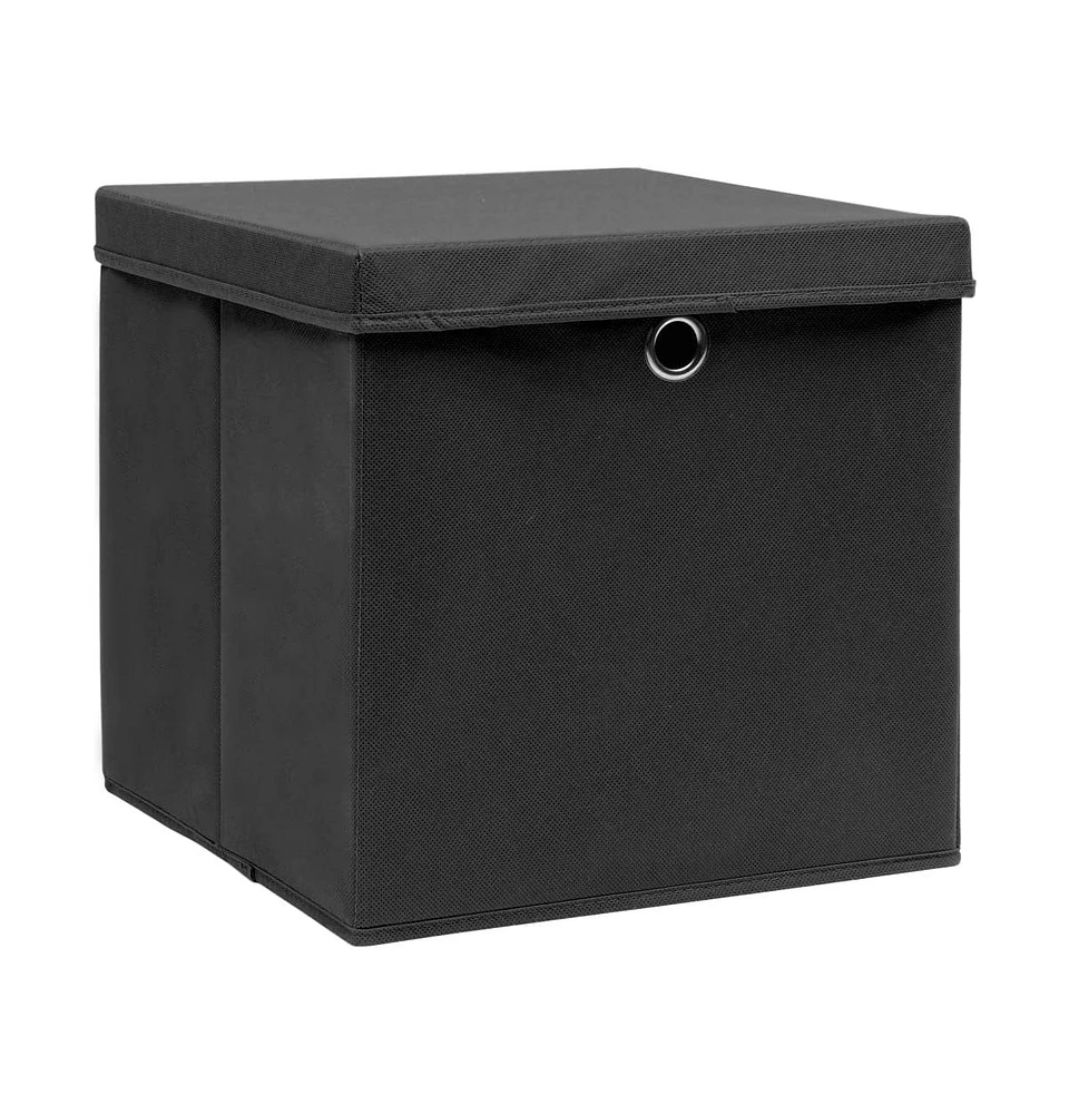 vidaXL Storage Boxes with Covers pcs 11"x11"x11