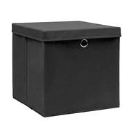 vidaXL Storage Boxes with Covers pcs 11"x11"x11