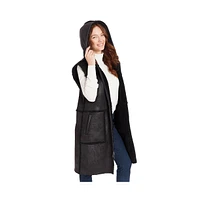 Frye Women's Kourtney Faux Shearling Hooded Vest